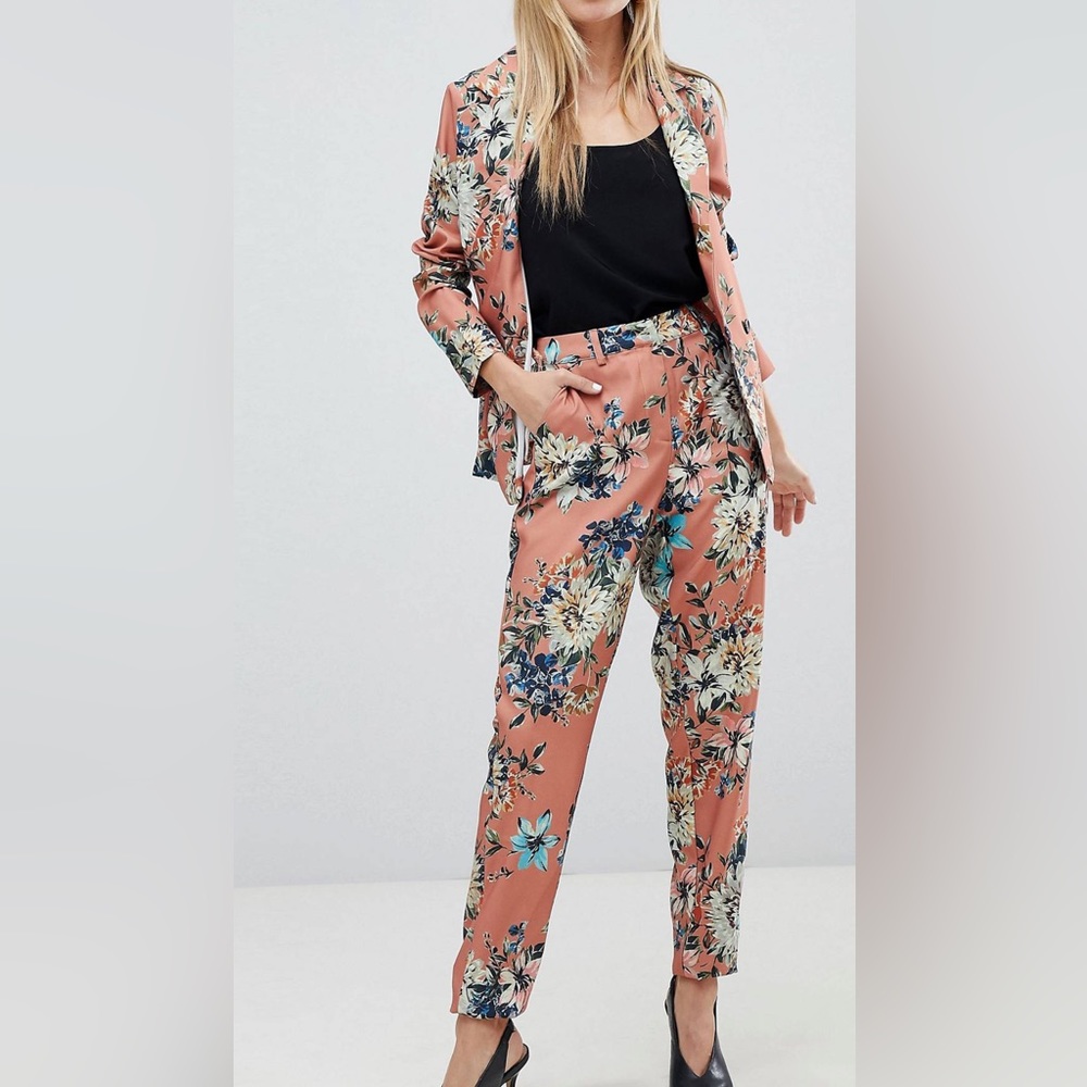 Floral pants and jacket